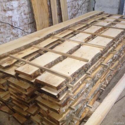 Необрезная доска из берёзы, сухая