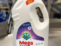 Mega Wash COLOR 4L – Veļas mazgāšanas želeja krāsainai veļai ar profesionālu traipu tīrīša